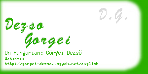 dezso gorgei business card
